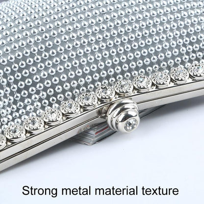 Rhinestone Evening Clutch For Ladies - Beaded Banquet Bag - Black