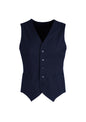 Mens Peaked Vest Waistcoat w/ Knitted Back Suit Formal Wedding Dress Up - Navy - 117