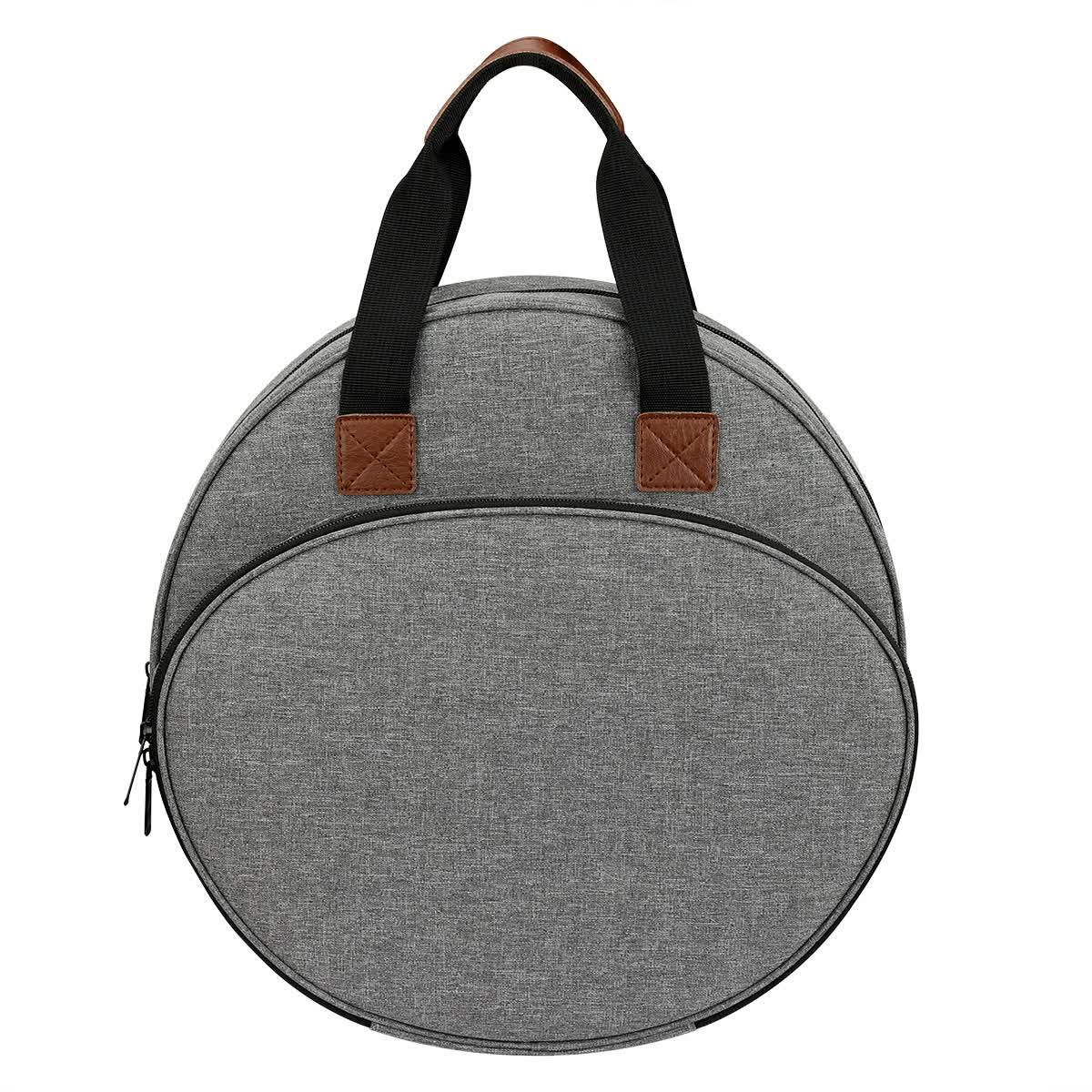 Grey Multi-Pocket Embroidery Storage Bag - Oxford Cloth Handbag Organizer for Cross-Stitch and Thread Storage